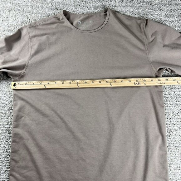 BYLT Premium Basics Drop Cut Long Sleeve Shirt Beige Men’s Size Medium - Picture 5 of 8